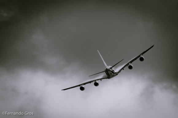 Airbus A380 on inaugural flight to Hong Kong