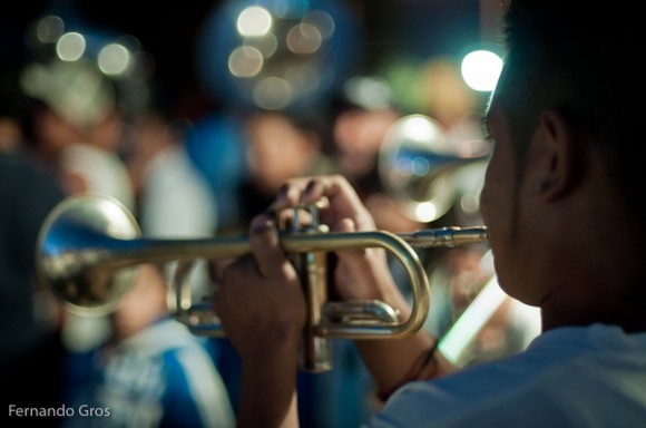 Banda Trumpet Player in Guadalupe Etla